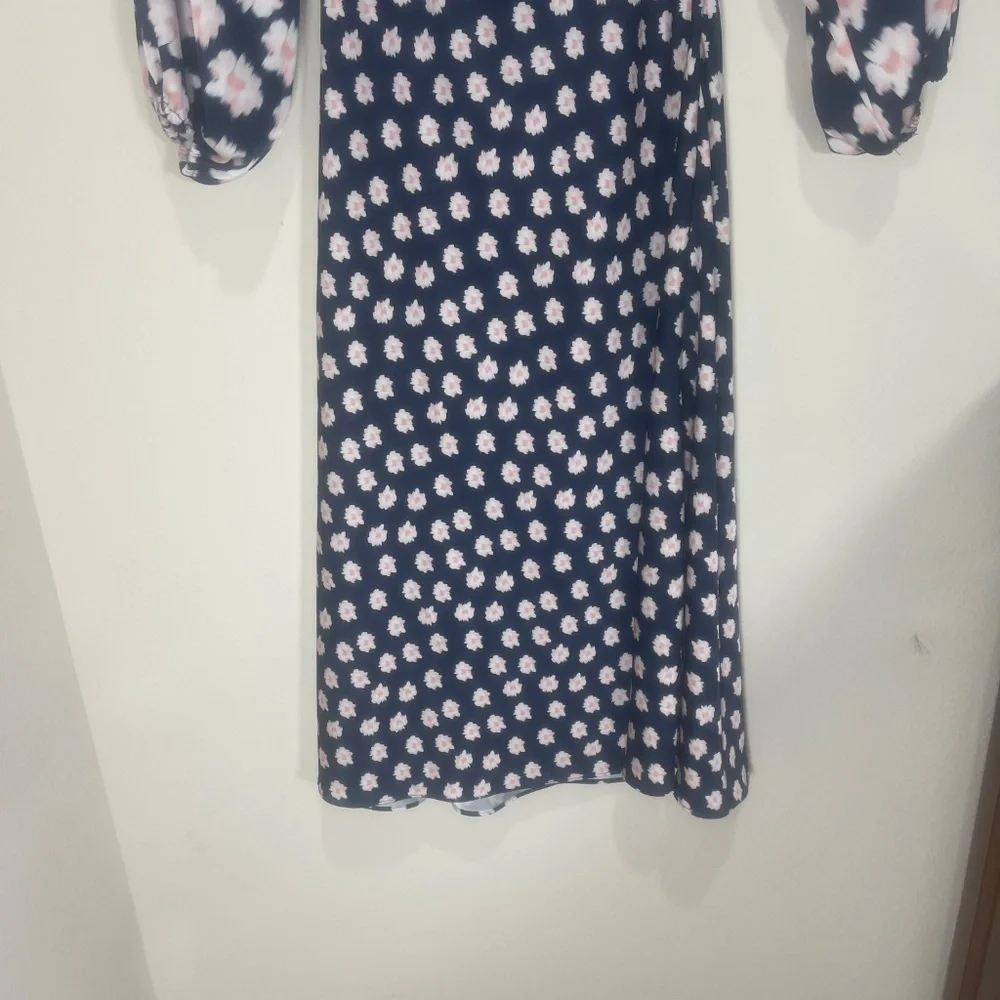 Sachin & Babi Melody Navy Midi Dress Size 4 | Designer Women’s Cocktail Style